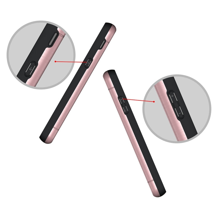For Galaxy J5 (2017)(US Version) Brushed Texture Separable PC + TPU Protective Combination Back Case with Holder & Card Slot