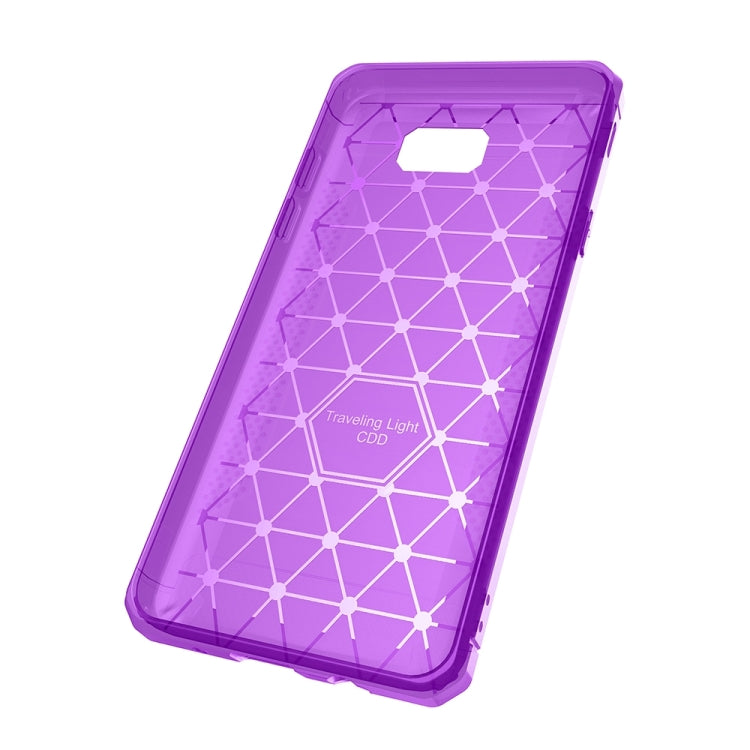 For Galaxy J5 Prime Brushed Texture Carbon Fiber Anti-slip TPU Protective Cover Case