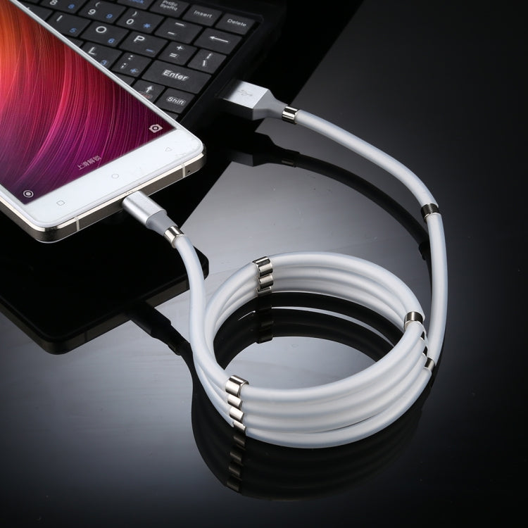 USB to Micro USB Magnetic Attraction Data Cable, Cable Length: 1m