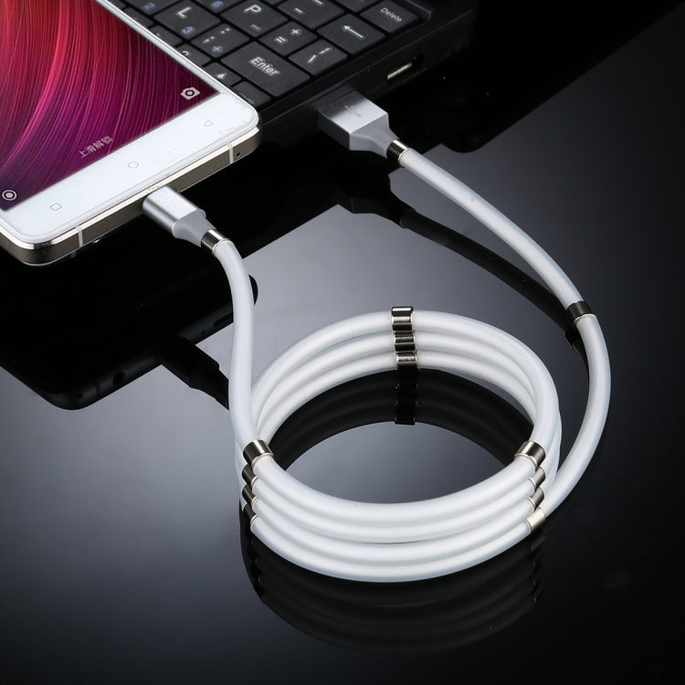 USB to Micro USB Luminous Magnetic Attraction Data Cable, Length: 1m