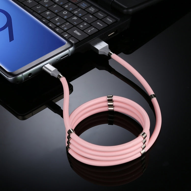 USB to USB-C / Type-C Luminous Magnetic Attraction Data Cable, Length: 1m