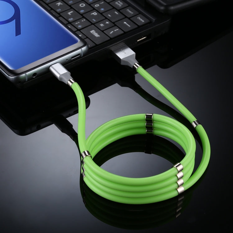 USB to USB-C / Type-C Luminous Magnetic Attraction Data Cable, Length: 1m