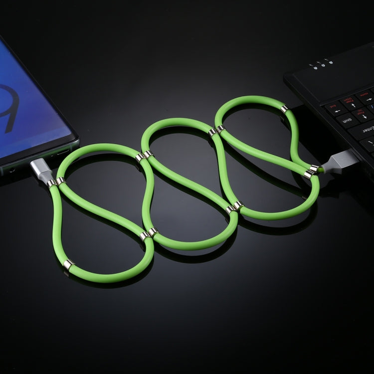 USB to USB-C / Type-C Luminous Magnetic Attraction Data Cable, Length: 1m