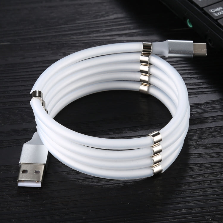 USB to USB-C / Type-C Luminous Magnetic Attraction Data Cable, Length: 1m