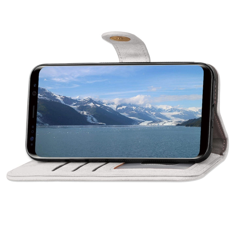 For Galaxy S8 Zipper Earphones Storage Magnetic Frosted Leather Case with Holder & Card Slots & Wallet