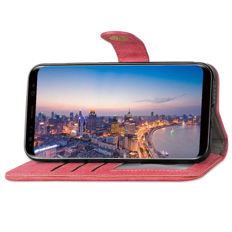 For Galaxy S8+ Zipper Earphones Storage Magnetic Frosted Leather Case with Holder & Card Slots & Wallet