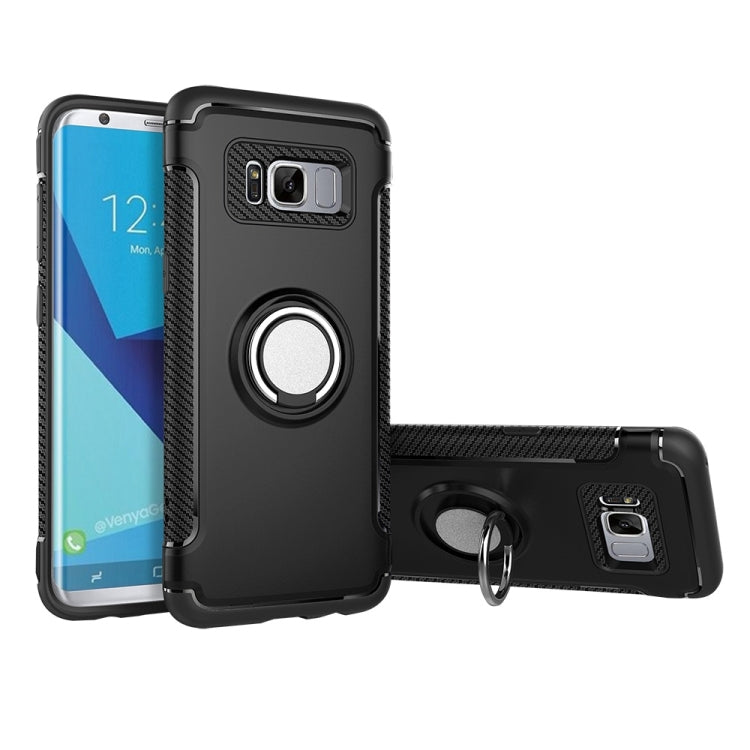 For Galaxy S8 Phone Ring Armor TPU + PC 360 Degrees Rotation Magnetic Phone Ring Stent Combination Case