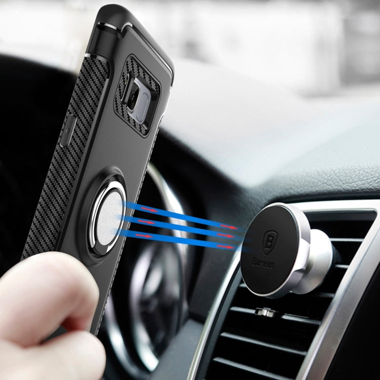 For Galaxy S8 Phone Ring Armor TPU + PC 360 Degrees Rotation Magnetic Phone Ring Stent Combination Case