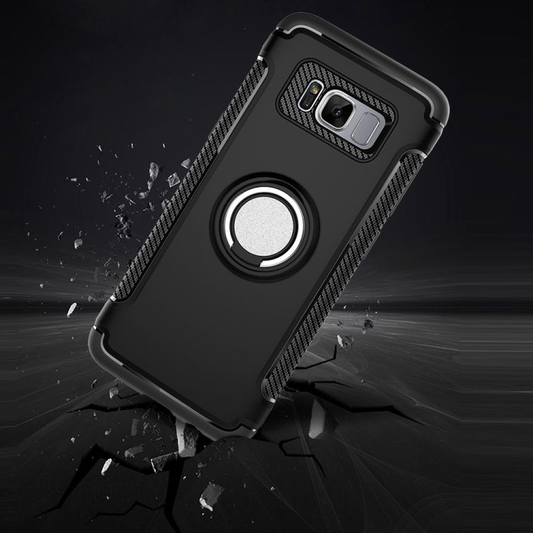 For Galaxy S8 Phone Ring Armor TPU + PC 360 Degrees Rotation Magnetic Phone Ring Stent Combination Case