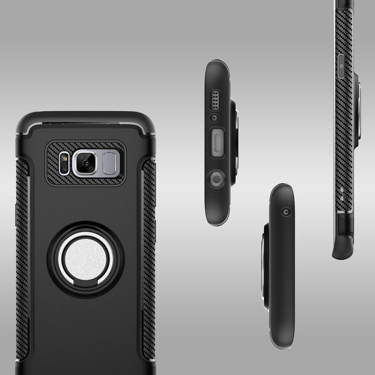 For Galaxy S8 Phone Ring Armor TPU + PC 360 Degrees Rotation Magnetic Phone Ring Stent Combination Case