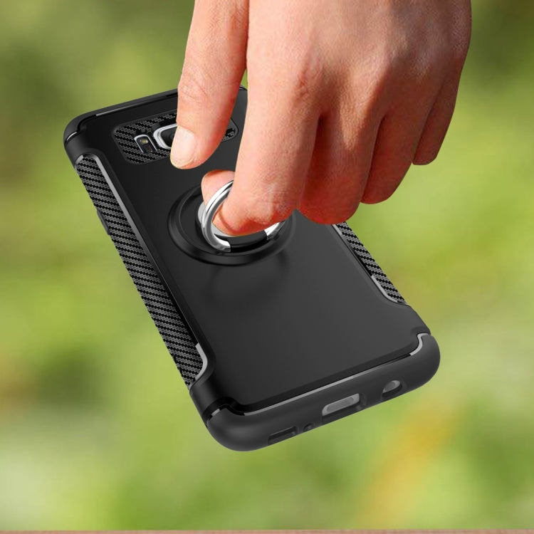 For Galaxy S8 Phone Ring Armor TPU + PC 360 Degrees Rotation Magnetic Phone Ring Stent Combination Case