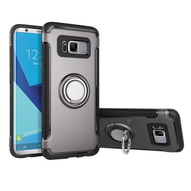 For Galaxy S8 Phone Ring Armor TPU + PC 360 Degrees Rotation Magnetic Phone Ring Stent Combination Case