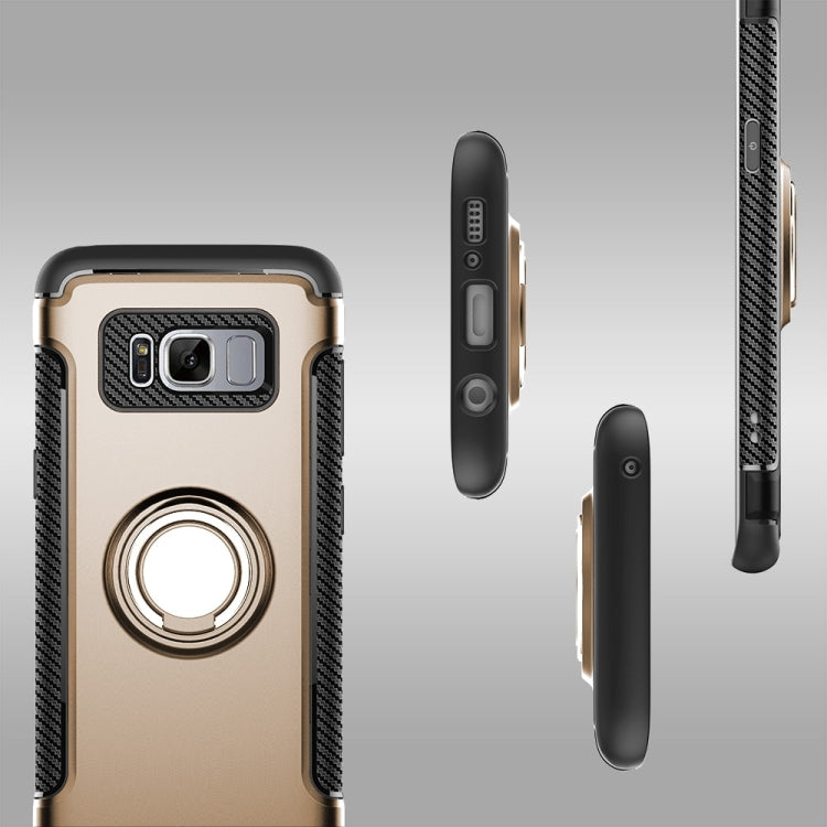 For Galaxy S8 Phone Ring Armor TPU + PC 360 Degrees Rotation Magnetic Phone Ring Stent Combination Case