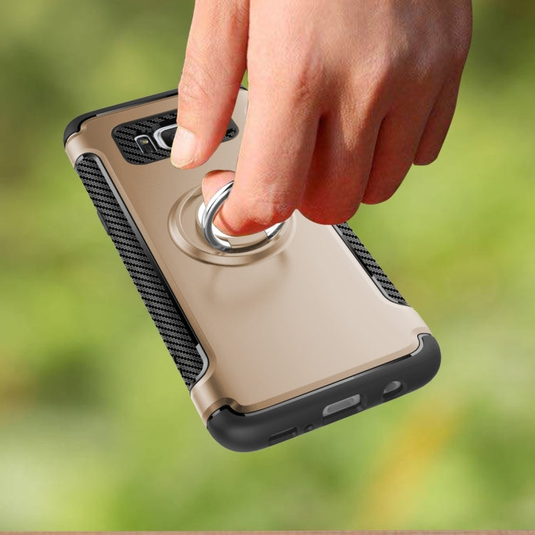 For Galaxy S8 Phone Ring Armor TPU + PC 360 Degrees Rotation Magnetic Phone Ring Stent Combination Case