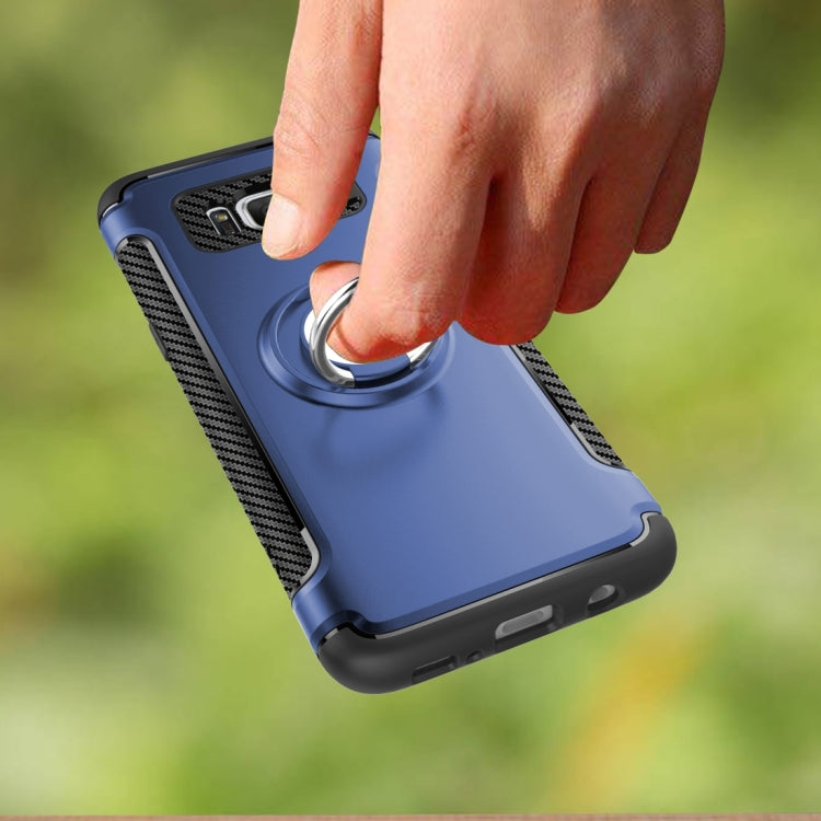 For Galaxy S8 Phone Ring Armor TPU + PC 360 Degrees Rotation Magnetic Phone Ring Stent Combination Case
