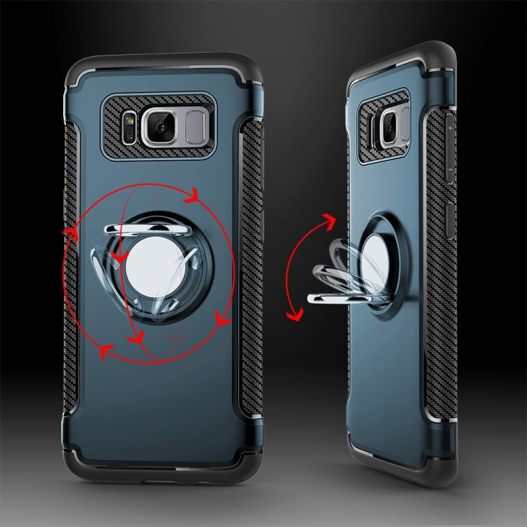 For Galaxy S8 Phone Ring Armor TPU + PC 360 Degrees Rotation Magnetic Phone Ring Stent Combination Case