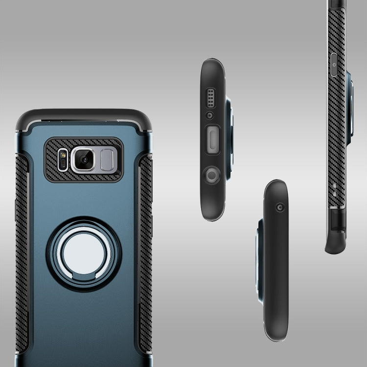 For Galaxy S8 Phone Ring Armor TPU + PC 360 Degrees Rotation Magnetic Phone Ring Stent Combination Case