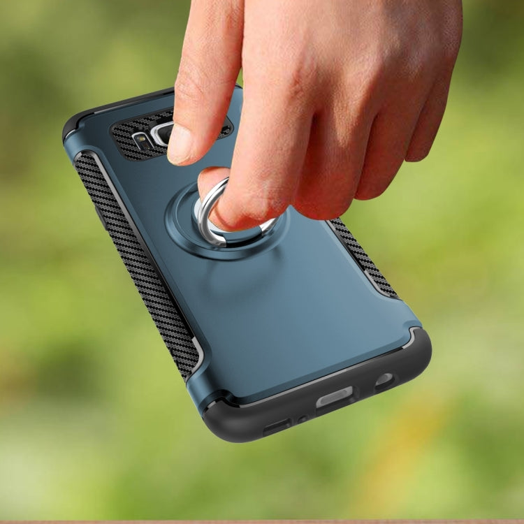 For Galaxy S8 Phone Ring Armor TPU + PC 360 Degrees Rotation Magnetic Phone Ring Stent Combination Case
