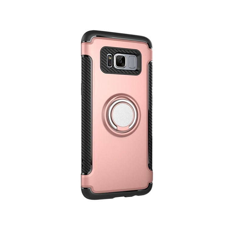 For Galaxy S8 Phone Ring Armor TPU + PC 360 Degrees Rotation Magnetic Phone Ring Stent Combination Case