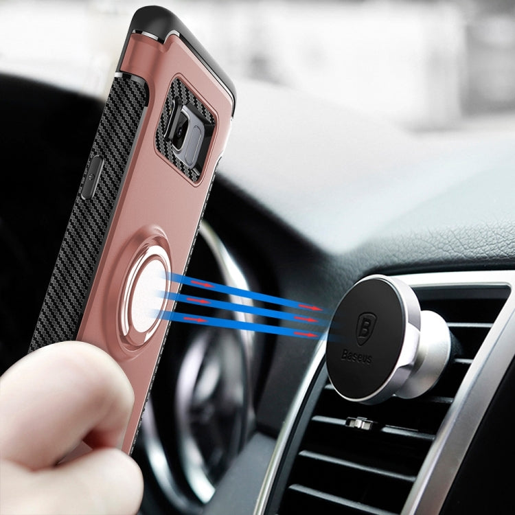 For Galaxy S8 Phone Ring Armor TPU + PC 360 Degrees Rotation Magnetic Phone Ring Stent Combination Case