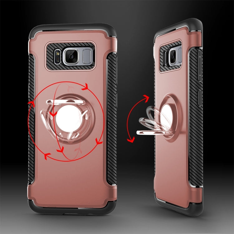 For Galaxy S8 Phone Ring Armor TPU + PC 360 Degrees Rotation Magnetic Phone Ring Stent Combination Case