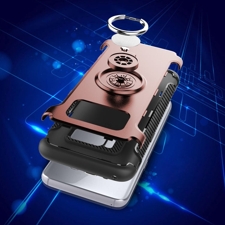 For Galaxy S8 Phone Ring Armor TPU + PC 360 Degrees Rotation Magnetic Phone Ring Stent Combination Case