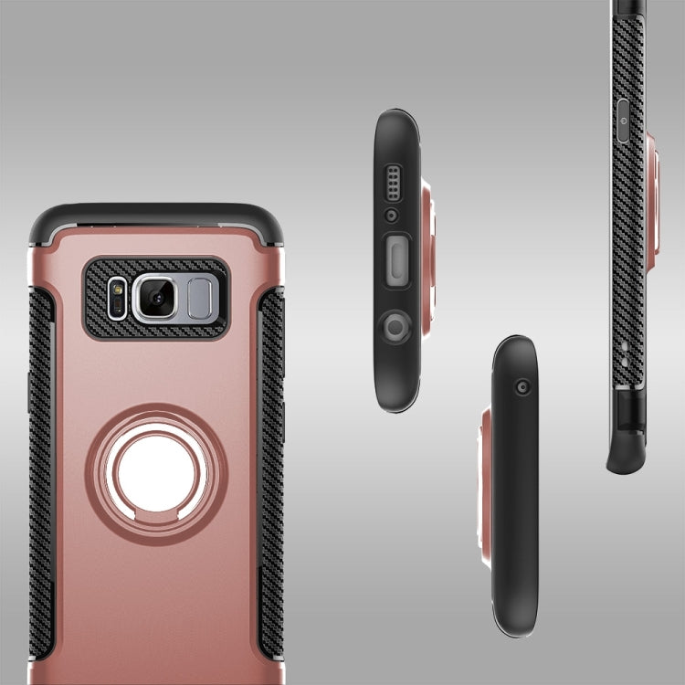 For Galaxy S8 Phone Ring Armor TPU + PC 360 Degrees Rotation Magnetic Phone Ring Stent Combination Case