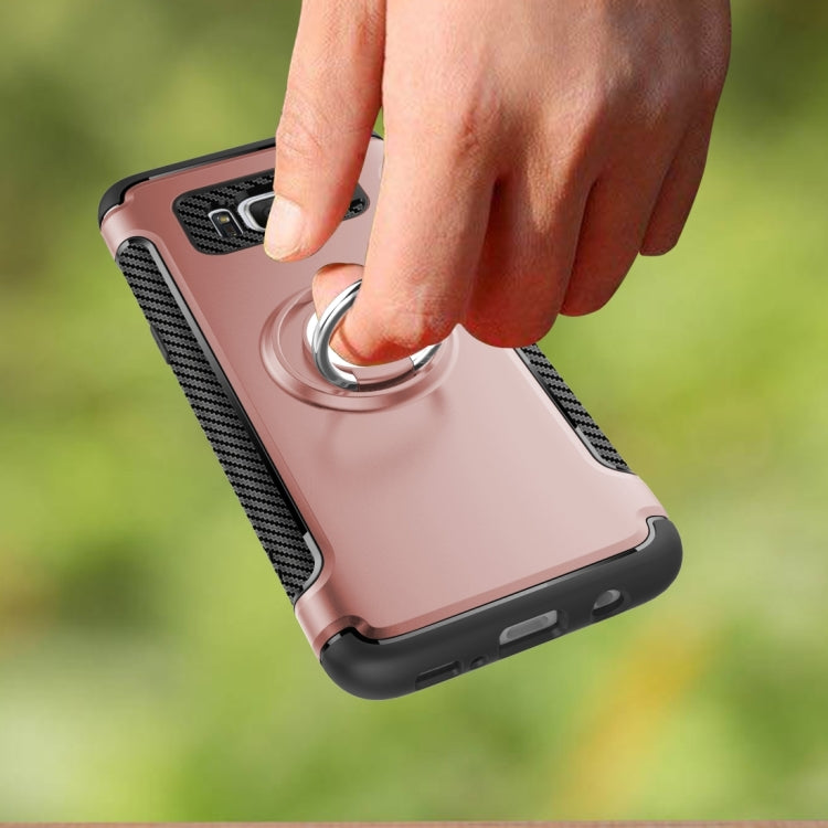 For Galaxy S8 Phone Ring Armor TPU + PC 360 Degrees Rotation Magnetic Phone Ring Stent Combination Case