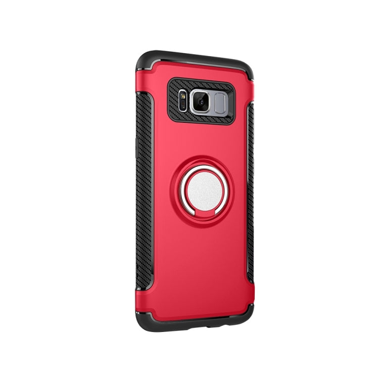For Galaxy S8 Phone Ring Armor TPU + PC 360 Degrees Rotation Magnetic Phone Ring Stent Combination Case