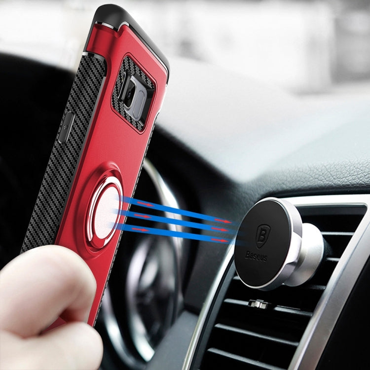 For Galaxy S8 Phone Ring Armor TPU + PC 360 Degrees Rotation Magnetic Phone Ring Stent Combination Case