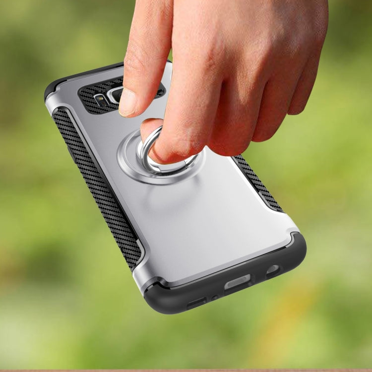For Galaxy S8 Phone Ring Armor TPU + PC 360 Degrees Rotation Magnetic Phone Ring Stent Combination Case