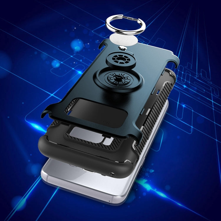 For Galaxy S8 + / G9550 Phone Ring Armor TPU + PC Magnetic suction 360 Degrees Rotation Magnetic Phone Ring Stent Combination Case