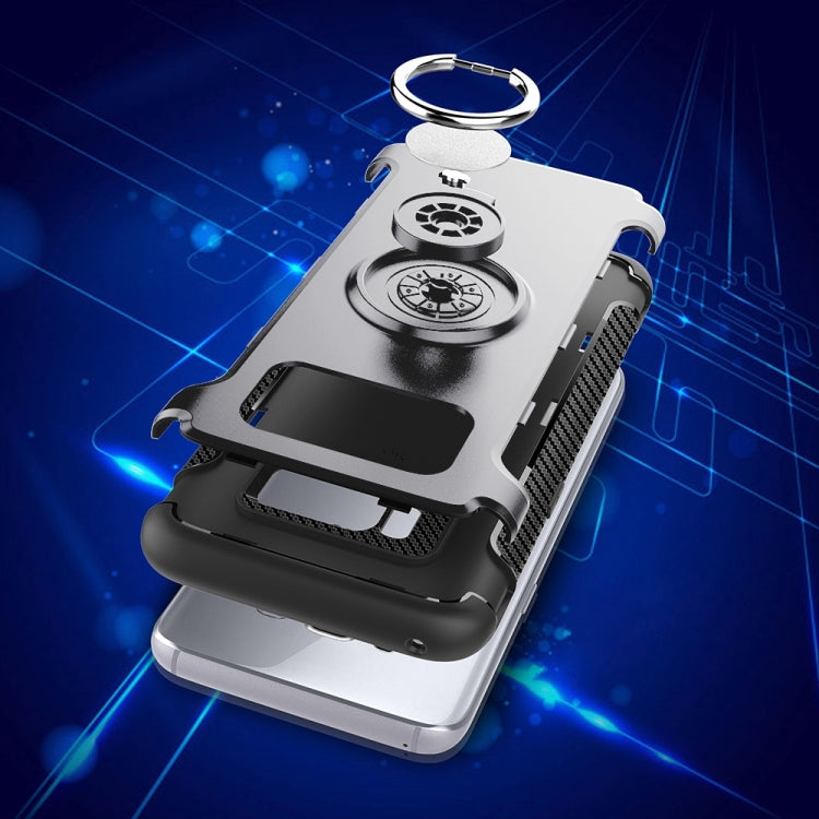 For Galaxy S8 + / G9550 Phone Ring Armor TPU + PC Magnetic suction 360 Degrees Rotation Magnetic Phone Ring Stent Combination Case
