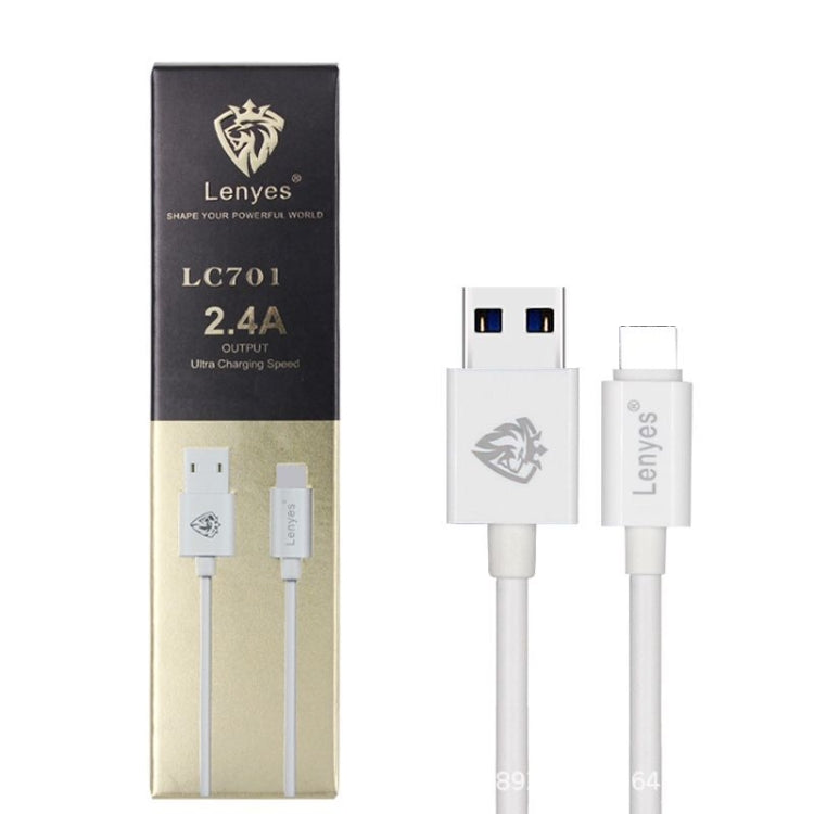 Lenyes LC701 1.5m 2.4A Output USB to Micro USB PVC Data Sync Fast Charging Cable