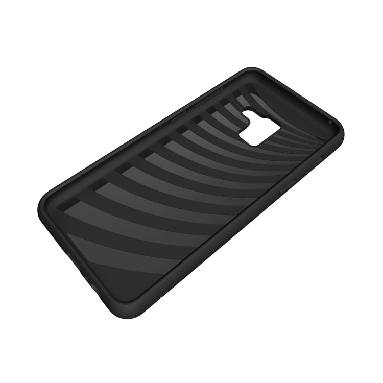 For Galaxy A8 (2018) Brushed Texture Separable PC + TPU Protective Combination Back Case with Holder & Card Slot