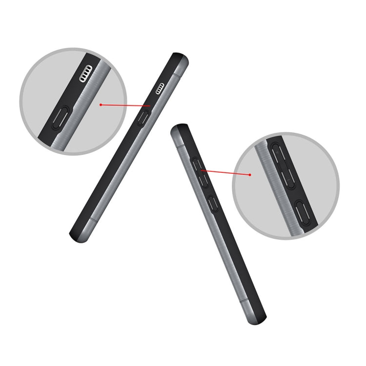 For Galaxy A8 (2018) Brushed Texture Separable PC + TPU Protective Combination Back Case with Holder & Card Slot