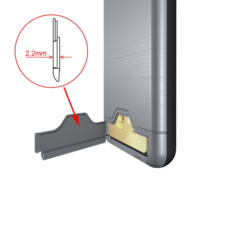 For Galaxy A8 (2018) Brushed Texture Separable PC + TPU Protective Combination Back Case with Holder & Card Slot