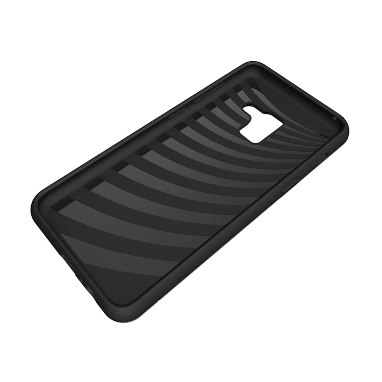 For Galaxy A8 (2018) Brushed Texture Separable PC + TPU Protective Combination Back Case with Holder & Card Slot