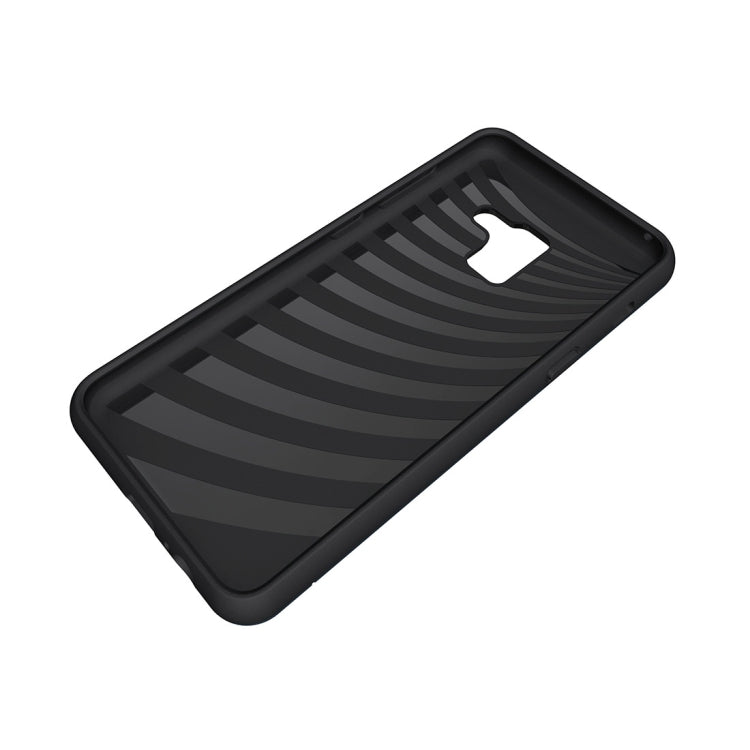 For Galaxy A8 (2018) Brushed Texture Separable PC + TPU Protective Combination Back Case with Holder & Card Slot