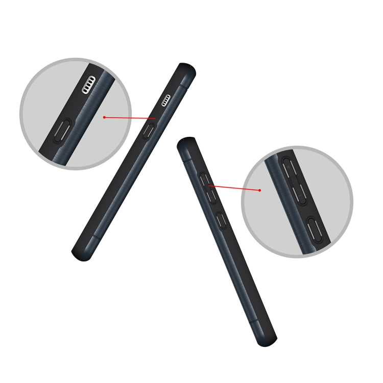 For Galaxy A8+ (2018) Brushed Texture Separable PC + TPU Protective Combination Back Case with Holder & Card Slot