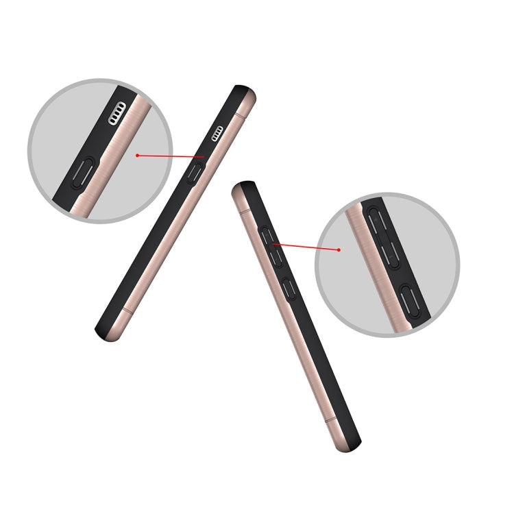 For Galaxy A8+ (2018) Brushed Texture Separable PC + TPU Protective Combination Back Case with Holder & Card Slot