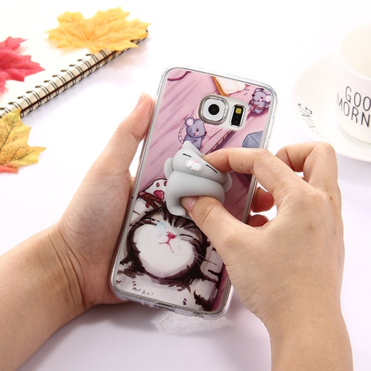 For Galaxy S6 Edge / G925 Lovely 3D Cartoon Squeeze Relief Squishy Dropproof Protective Back Cover Case
