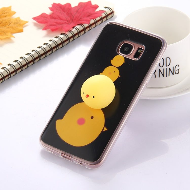 For Galaxy S7 Edge / G935 Lovely 3D Cartoon Squeeze Relief Squishy Dropproof Protective Back Cover Case