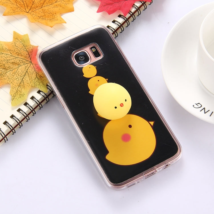 For Galaxy S7 Edge / G935 Lovely 3D Cartoon Squeeze Relief Squishy Dropproof Protective Back Cover Case