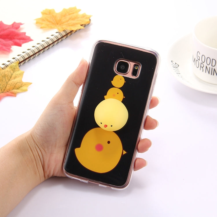 For Galaxy S7 Edge / G935 Lovely 3D Cartoon Squeeze Relief Squishy Dropproof Protective Back Cover Case