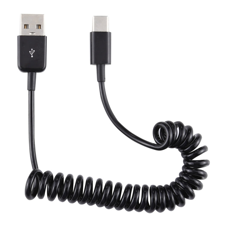USB-C / Type-C Male to USB Male Laptop Spring Charging Cable