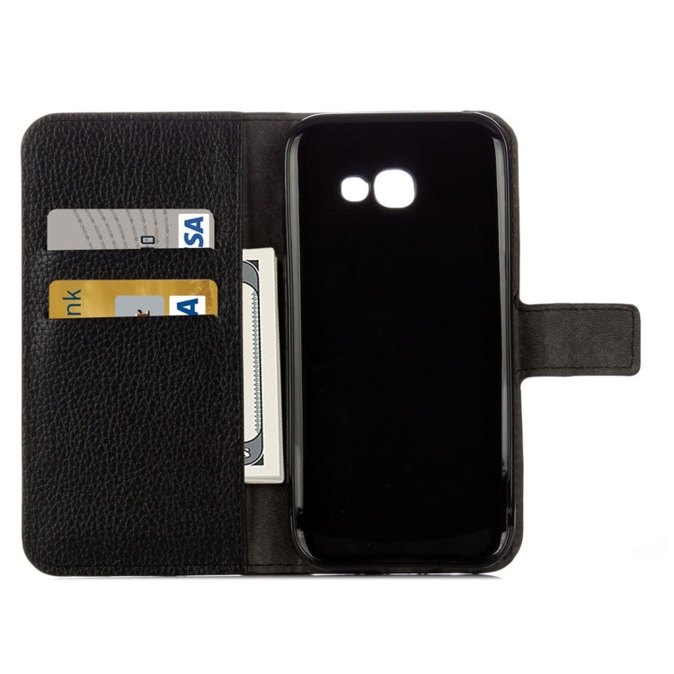 For Galaxy A5 (2017) / A520 Litchi Texture Horizontal Flip Leather Case with Holder & Card Slots & Wallet