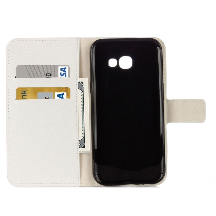 For Galaxy A5 (2017) / A520 Litchi Texture Horizontal Flip Leather Case with Holder & Card Slots & Wallet