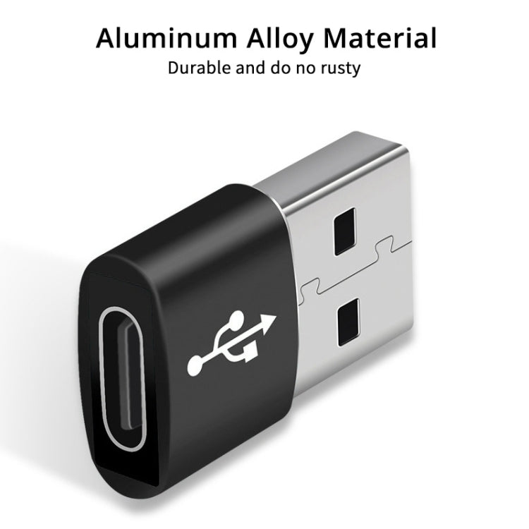 USB-C / Type-C Female to USB 3.0 Male Aluminum Alloy Adapter, Support Charging & Transmission Data