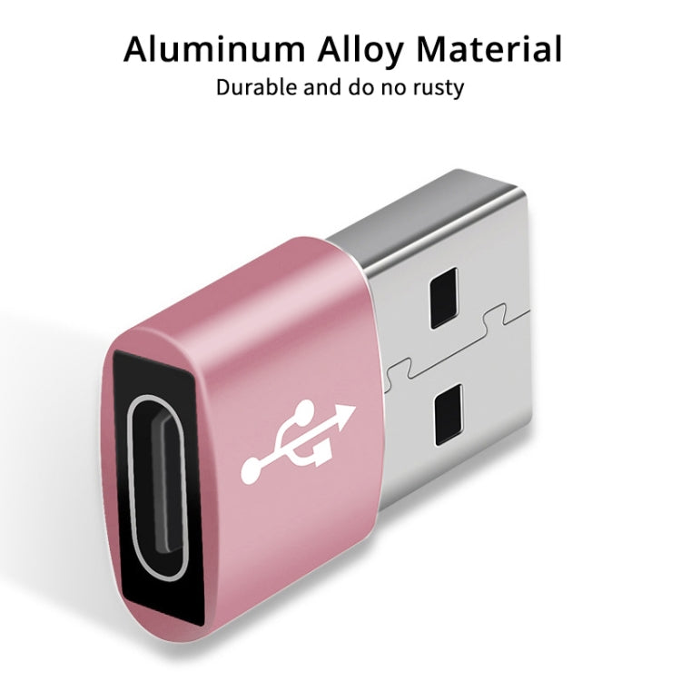 USB-C / Type-C Female to USB 3.0 Male Aluminum Alloy Adapter, Support Charging & Transmission Data